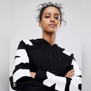 Ivy Park Logo Arm Sweatshirt/Hoodie in Black